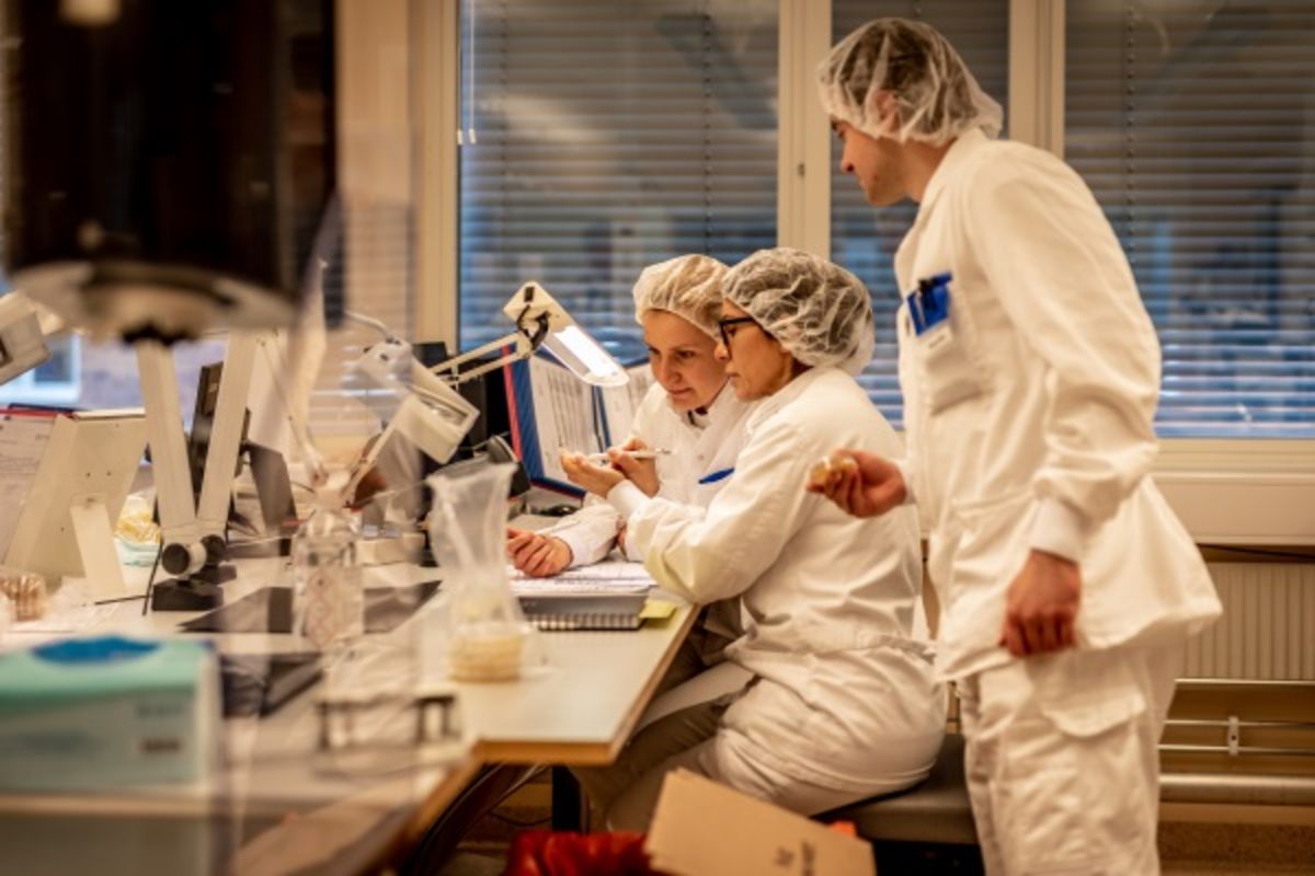 AstraZeneca scientists in a scientific laboratory. 